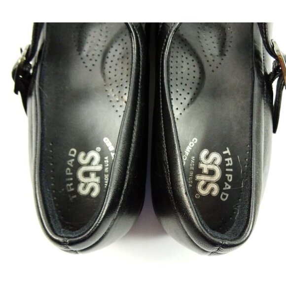 Tripad Sas Womens Size 7 N Narrow Mary Jane Black Dress Shoes Strap Made in USA - Picture 5 of 11